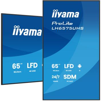 iiyama 65" 3840x2160,  UHD IPS panel, (LH6575UHS-B2AG)