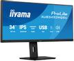 IIYAMA a ProLite XUB3493WQSU-B6 - LED monitor - 34" - 3440 x 1440 UWQHD @ 120 Hz - IPS - 400 cd/m² - 1000:1 - 1 ms - 2xHDMI, DisplayPort - speakers - matte black
