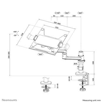 NEOMOUNTS DS20-425BL1,  Laptop Holder  (DS20-425BL1)