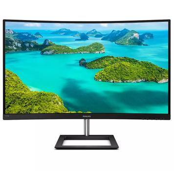 PHILIPS E-line 325E1C - LED monitor - curved - 32" (31.5" viewable) - 2560 x 1440 QHD @ 75 Hz - VA - 250 cd/m² - 3000:1 - 4 ms - HDMI, VGA, DisplayPort - textured black (325E1C/00)