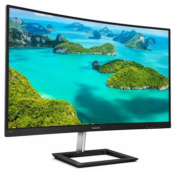 PHILIPS E-line 325E1C - LED monitor - curved - 32" (31.5" viewable) - 2560 x 1440 QHD @ 75 Hz - VA - 250 cd/m² - 3000:1 - 4 ms - HDMI, VGA, DisplayPort - textured black (325E1C/00)