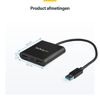 STARTECH USB to Dual HDMI Adapter - 4K (USB32HD2)