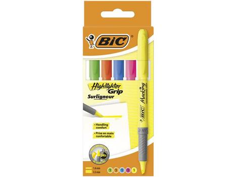 BIC Tekstmarker BIC Grip 5/pk (896055)