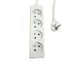 MICROCONNECT 4-way Power Strip French Type 