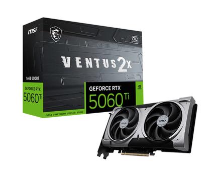 MSI GeForce RTX 5060 Ti VENTUS 2X Plus OC - 16GB GDDR7 RAM - Grafikkort (G506T-16V2CP)