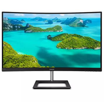 PHILIPS E-line 322E1C - LED monitor - curved - 32" (31.5" viewable) - 1920 x 1080 Full HD (1080p) @ 75 Hz - VA - 250 cd/m² - 3000:1 - 4 ms - HDMI, VGA, DisplayPort - textured black (322E1C/00)