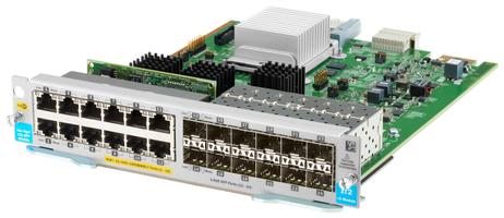 Hewlett Packard Enterprise HPE - utvidelsesmodul - Gigabit Ethernet (PoE+) x 12 + Gigabit SFP x 12 (J9989A)