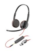 POLY Bedraad Headset Over het hoofd USB-C Met microfoon Stereo 8X229A6 Zwart