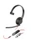 POLY Blackwire 5210 - Blackwire 5200 series - Headset - On-Ear - kabelgebunden - 3,5 mm Stecker, USB-C - Schwarz - Zertifiziert für Microsoft Teams, Zertifiziert für Skype für Unternehmen, Cisco Jabbe
