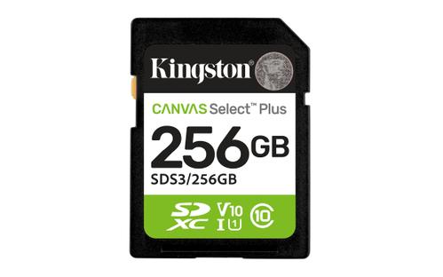 KINGSTON 256GB SDXC Canvas Select Plus Gen3 150MB/s C10 UHS-I U1 V10 (SDS3/256GB)