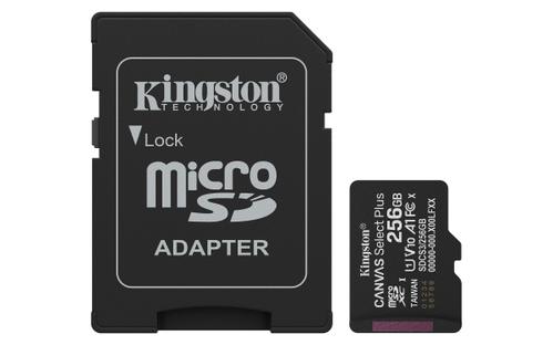 KINGSTON 256GB microSDXC Canvas Select Plus Gen3 150MB/s A1 Card + Adapter (SDCS3/256GB)