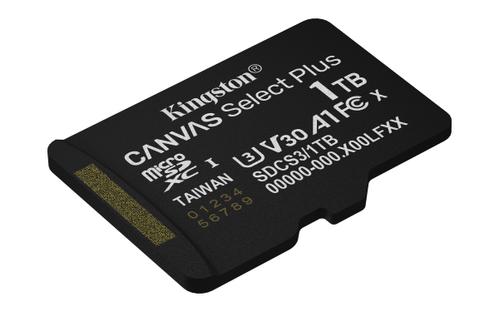 KINGSTON 1TB microSDXC Canvas Select Plus Gen3 150MB/s A1 Card + Adapter (SDCS3/1TB)
