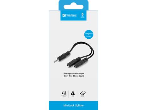 SANDBERG MiniJack Splitter 1->2 (502-16)