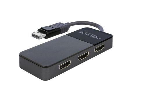 DELOCK DisplayPort 1.4 Splitter 1 x DisplayPort to 3 x HDMI MST (87770)