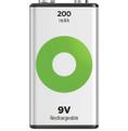 GP ReCyko Rechargeable 9V-battery, 200 mAh, 1-pack