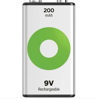 GP ReCyko Rechargeable 9V-battery,  200 mAh, 1-pack (201251)
