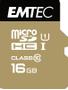 ALLNET Flash SecureDigitalCard (SD)  16GB *EMTEC* Gold+ microSDHC - Class 10 + Adapter