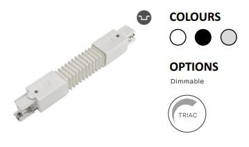 Powergear 3PH Verbinder,  Flexibel, Weiß (PRO-0439-W)