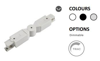 Powergear 3PH Verbinder , Einstellbar,  Weiß (PRO-M435-W)