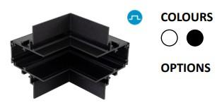 Powergear 48V L PROFIL Verbinder FÜR EINBAUSCHIENE,  STEREO, Schwarz (PRO-RN135S-B)