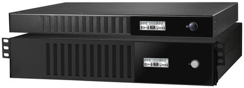 EFFEKTA USV Serie Compact RM19-USV, Line-Interactive,  Sinus, LCD-Display,  RS232+USB,  schwarzCompact RM 750 750VA 450WATT 2,5min bei cos phi 0,7 (ACX11COM75000000)