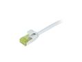 SYNERGY Patchkabel RJ45, CAT6A 500Mhz, 3m, grau, S/FTP, slimline rund d=4,5mm, TPE/LSZH(Superflex), AWG28, mit CAT7 Rohkabel, Synergy 21