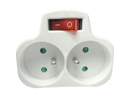 MICROCONNECT Plug on/off switch EU to  (MC-PLUGOOEU1+2FRW)