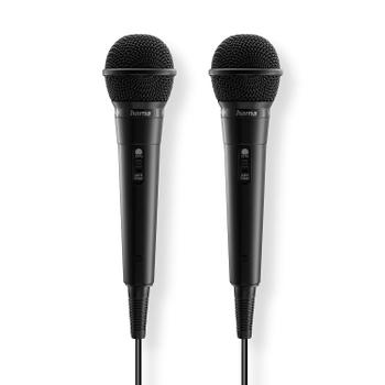 HAMA Dynamic Microphone Mono 2-pack Black (00046002)