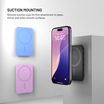 FIXED MAGMATE MagSafe holder med sugekopper Pink (FIXMM-PI)