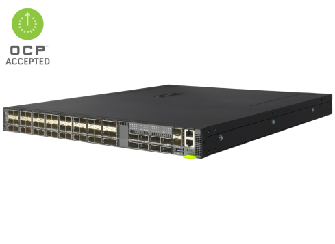 EDGE-CORE Open Networking Datacenter Switch •  AS7326-56X,  48 x 25G SFP28 and 8 x 100G QSFP28 ports (7326-56X-O-AC-F)