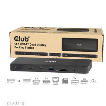 CLUB 3D 14-1 Usb-C® Quad Display  (CSV-2540)