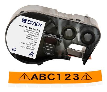 BRADY BMP41/ BMP51/ BMP53/ M511 Label  (M4C-750-595-OR-BK)