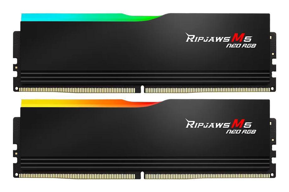 Ripjaws M5 Neo RGB DDR5-6000 - 64GB - CL32 - Dual Channel (2 pcs) - AMD EXPO - Svart med RGB