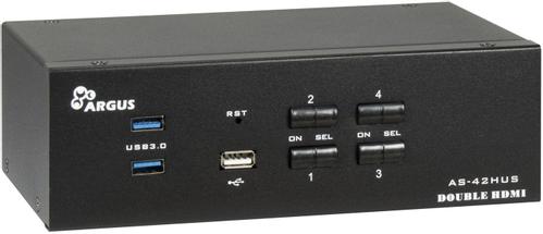 INTER-TECH As-42Hus Kvm Switch Black (88887412)