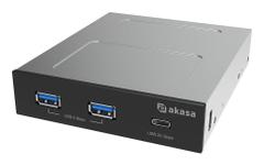 AKASA AK-ICR-36 USB 3.2 Gen 2 Typ C Panel - schwarz