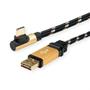 ROLINE GOLD USB2.0 Cable, A reversible - C angled 90°, M/M, 1.8m