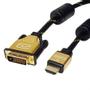 ROLINE GOLD Monitor Cable, DVI (24 + 1) - HDMI, Dual Link, M/M, 1.5m