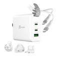 J5 CREATE 65W GAN USB-C 3-PORT TRAVELER CHARGER CHANGEABLE AC USB-C CABL CHAR
