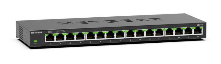 NETGEAR Switch 16PT GE Unmanaged SOHO GS316 (GS316-300EUS)