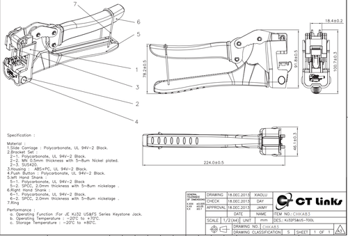 LinkIT Termineringsverktøy for Keystone Spesialverktøy for LT-KSS-6A & LT-KSU-6A (LT-KSTV)
