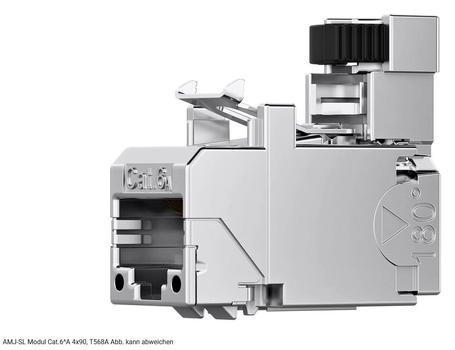 Telegärtner Modul, AMJ-SL 4x90, CAT6A, TP/LSA, Snap-In, 12-Pack, (Keystone),  T568A, (100127803(12))