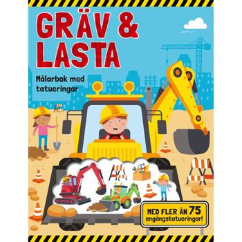 TUKAN FÖRLAG Gräv och lasta: målarbok med tatueringar (9789180389976)