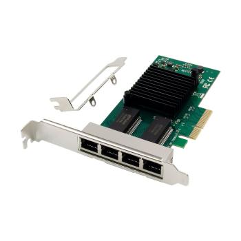 MICROCONNECT Network Card PCIe x4 I350-T4 (MC-PCIEX4-I350-T4-1GBE)