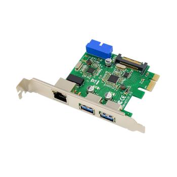 MICROCONNECT Network Card PCIe X1 USB3.0 + (MC-PCIEX1-RTL8153+VL805)