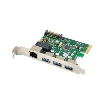 MICROCONNECT PCIe USB3.0+Ethernet LAN Card (MC-PCIE-USB3.0ETH)
