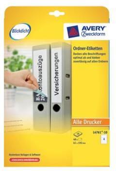 AVERY Printer Label White (L4761-10)