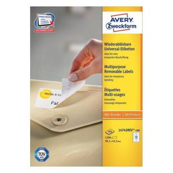 AVERY Self-Adhesive Label Rounded  (L4743REV-100)