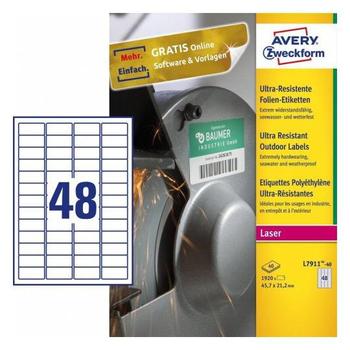 AVERY Printer Label White (L7911-40)