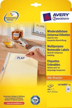 AVERY Printer Label White (L4736REV-10)
