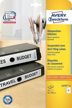 AVERY Filing Labels - Suspended  (L4757-25)